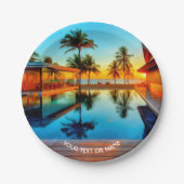 あなた自身の文字およびあなたの写真とカスタム設計して下さい ペーパープレート (正面)