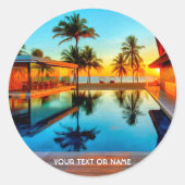 あなた自身の文字およびあなたの写真とカスタム設計して下さい ラウンドシール (正面)