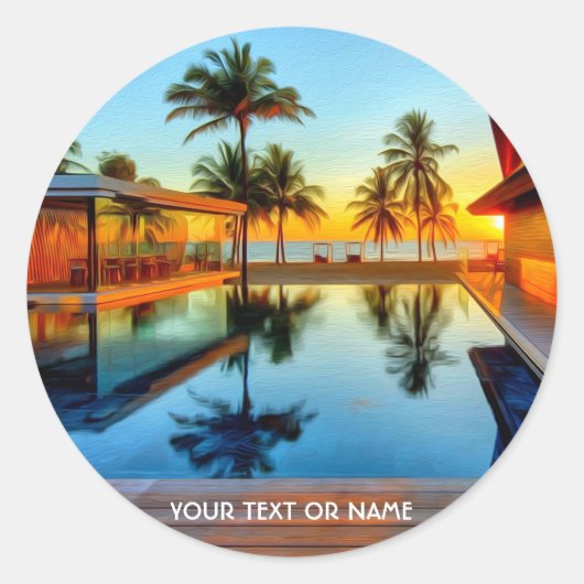 あなた自身の文字およびあなたの写真とカスタム設計して下さい ラウンドシール (正面)
