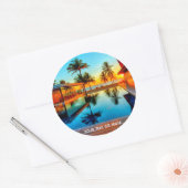 あなた自身の文字およびあなたの写真とカスタム設計して下さい ラウンドシール (封筒)