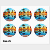 あなた自身の文字およびあなたの写真とカスタム設計して下さい ラウンドシール (シート)