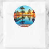 あなた自身の文字およびあなたの写真とカスタム設計して下さい ラウンドシール (バッグ)