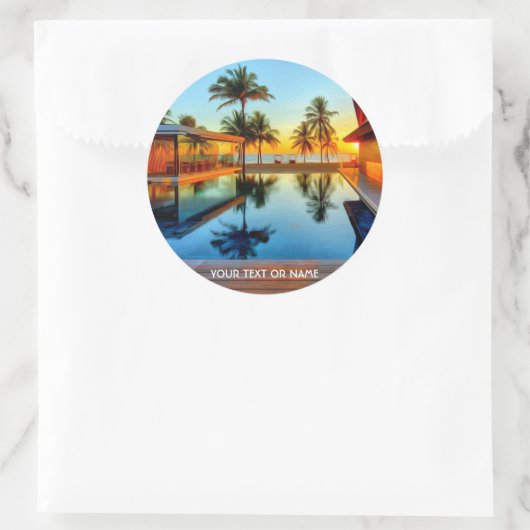 あなた自身の文字およびあなたの写真とカスタム設計して下さい ラウンドシール (バッグ)