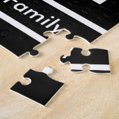 あなた自身の文字が付いているカスタムな家族写真 ジグソーパズル (側面)