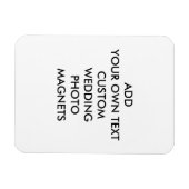 あなた自身の文字の結婚式の写真の磁石を加えて下さい マグネット (横)