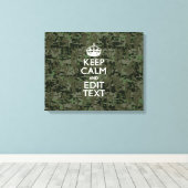 あなた自身の文字デジタル迷彩柄ウッドランド保コール キャンバスプリント (インサイチュ (ウッドフロア))