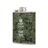 あなた自身の文字デジタル迷彩柄ウッドランド保コール フラスク (左)