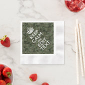 あなた自身の文字デジタル迷彩柄ウッドランド保コール 縁ありカクテルナプキン (インサイチュ)