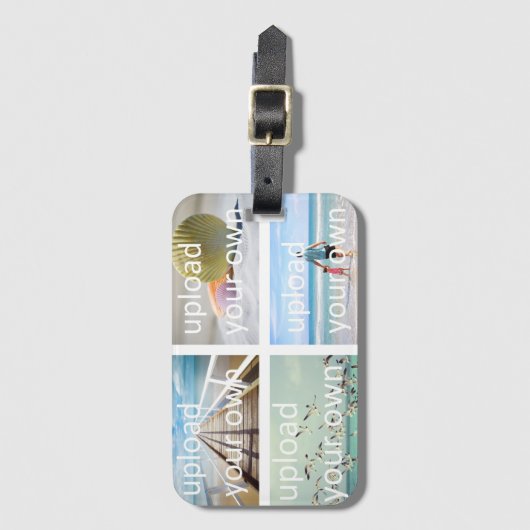 あなた自身の旅行写真をアップロードして下さい ラゲッジタグ (正面縦)
