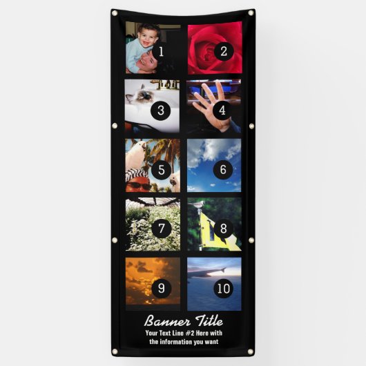 あなた自身の旗10のイメージおよび文字を容易に設計して下さい 横断幕 (縦)