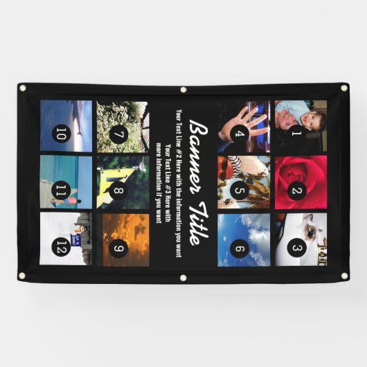 あなた自身の旗12のイメージおよび文字を容易に設計して下さい 横断幕 (横)