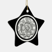 あなた自身の星のオーナメントの白黒フレームを作成して下さい セラミックオーナメント (右)