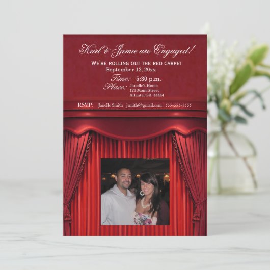 あなた自身の映画のスターになりましょう！ オリジナルの映画館風招待状テンプレート！ 招待状 (スタンド正面)