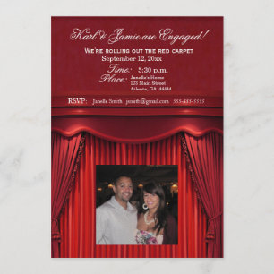 あなた自身の映画のスターになりましょう！オーダーメイドの映画館風招待状 招待状