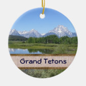 あなた自身の景色のクリスマスのオーナメントを作って下さい セラミックオーナメント (正面)