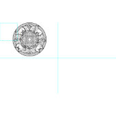 あなた自身の曼荼羅の生地のヤギを刺繍して下さい ファブリック (タイル)