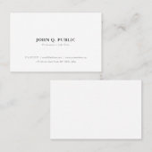 あなた自身の最小主義のエレガントで粋なシンプルを作成して下さい 名刺 (正面/裏面)