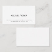 あなた自身の最小主義のシンプルでモダンなエレガント作成して下さい 名刺 (正面/裏面)
