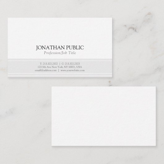 あなた自身の最小主義を滑らかにしますエレガントなデザインを作成して下さい 名刺 (正面/裏面)