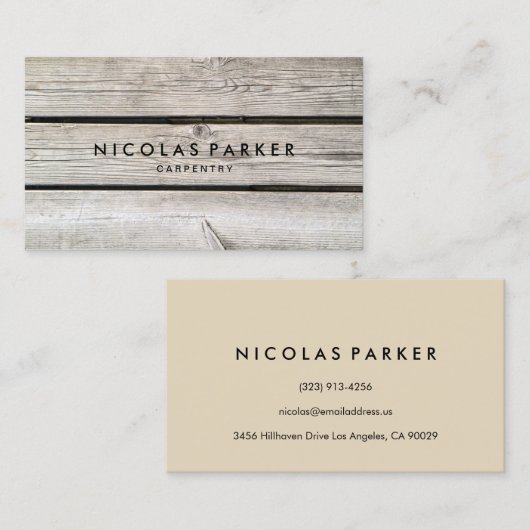 あなた自身の木の壁2を作成して下さい 名刺 (正面/裏面)