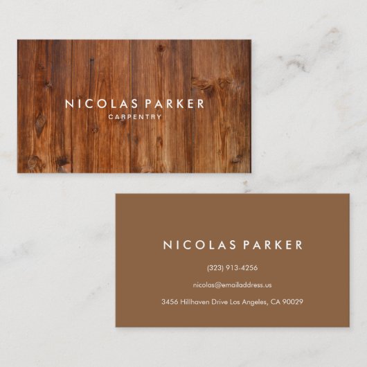 あなた自身の木の壁3を作成して下さい 名刺 (正面/裏面)