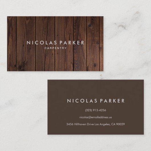 あなた自身の木の床を作成して下さい 名刺 (正面/裏面)