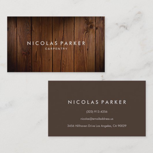 あなた自身の木の床2を作成して下さい 名刺 (正面/裏面)