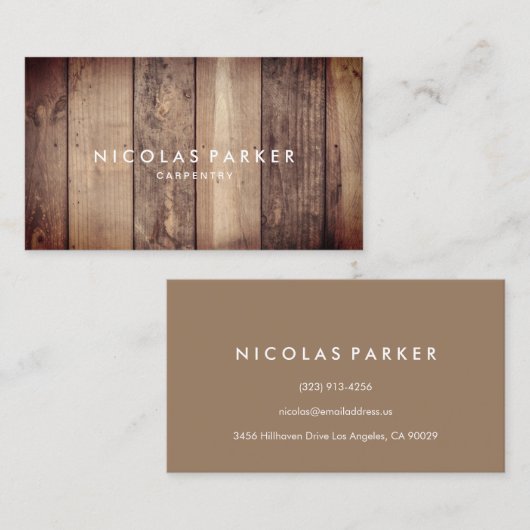 あなた自身の木の床3を作成して下さい 名刺 (正面/裏面)