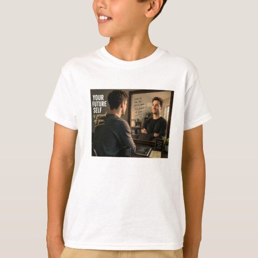 あなた自身の未来はあなたを誇りに思う Tシャツ (正面)