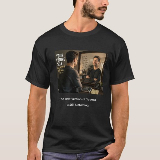 あなた自身の未来はあなたを誇りに思っている Tシャツ (正面)