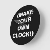 あなた自身の柱時計を作って下さい(文字、写真、または芸術を加えて下さい!) ラウンド壁時計 (傾斜)