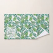 あなた自身の植物の葉パターンモノグラムを作成して下さい バスタオルセット (ハンドタオル)