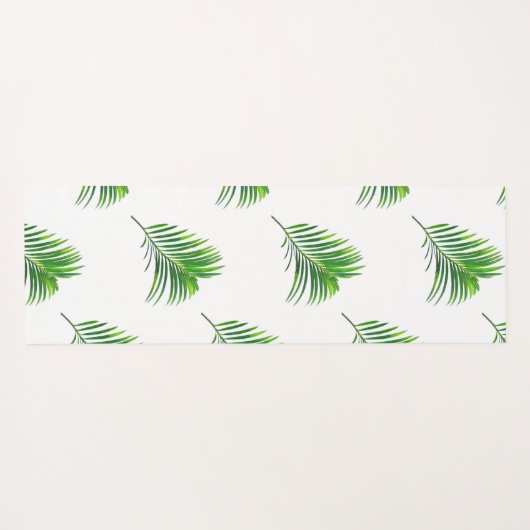 あなた自身の植物の葉パターンモノグラムを作成して下さい ヨガマット (裏面(横))