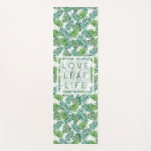 あなた自身の植物の葉パターンモノグラムを作成して下さい ヨガマット (正面)