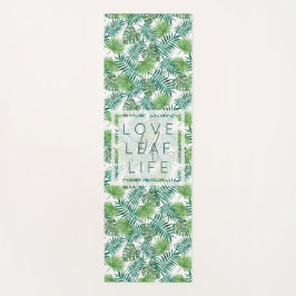あなた自身の植物の葉パターンモノグラムを作成して下さい ヨガマット