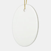 あなた自身の楕円形のオーナメントをカスタマイズ セラミックオーナメント (左)