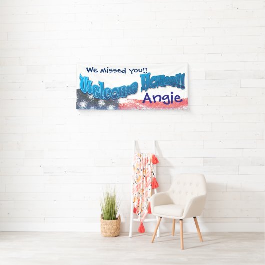 あなた自身の歓迎された家の旗の旗を加えて下さい 横断幕 (インサイチュ)