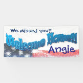 あなた自身の歓迎された家の旗の旗を加えて下さい 横断幕 (横)