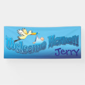 あなた自身の歓迎された家の旗の青を衰退します加えて下さい 横断幕 (横)