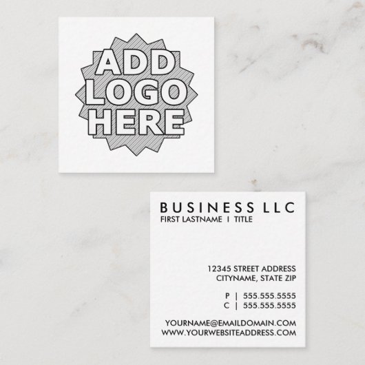 あなた自身の正方形を作成して下さい スクエア名刺 (正面/裏面)