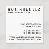 あなた自身の正方形を作成して下さい スクエア名刺 (裏面)