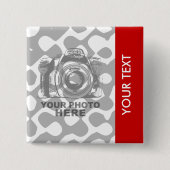 あなた自身の正方形ボタンの垂直を作成して下さい 缶バッジ (正面)