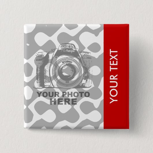 あなた自身の正方形ボタンの垂直を作成して下さい 缶バッジ (正面)