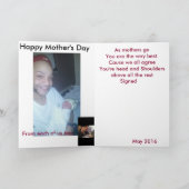 あなた自身の母の日カードを作って下さい カード (内部)