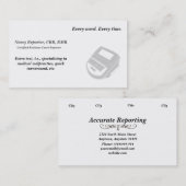 あなた自身の法廷記者の名刺を作成して下さい 名刺 (正面/裏面)