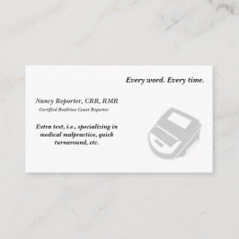 あなた自身の法廷記者の名刺を作成して下さい 名刺