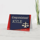 あなた自身の法律学校の卒業生のデザインを個人化して下さい カード (正面)