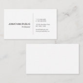 あなた自身の洗練されたシンプルな白を作成して下さい 名刺 (正面/裏面)
