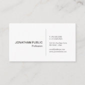 あなた自身の洗練されたシンプルな白を作成して下さい 名刺 (正面)