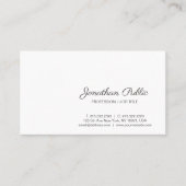 あなた自身の洗練された白くモダンな平野を作成して下さい 名刺 (正面)